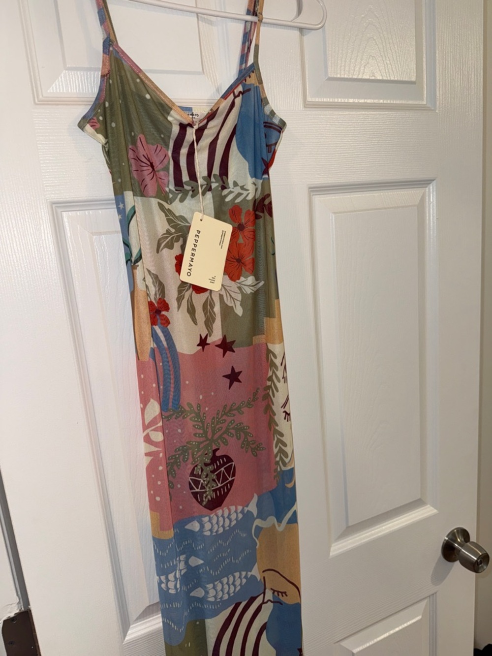 Peppermayo colorful maxi sheer dress